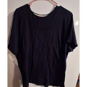 Croft & Barrow Navy Short Sleeve Blouse Sz 2X